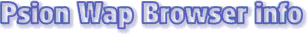 Psion Wap Browser